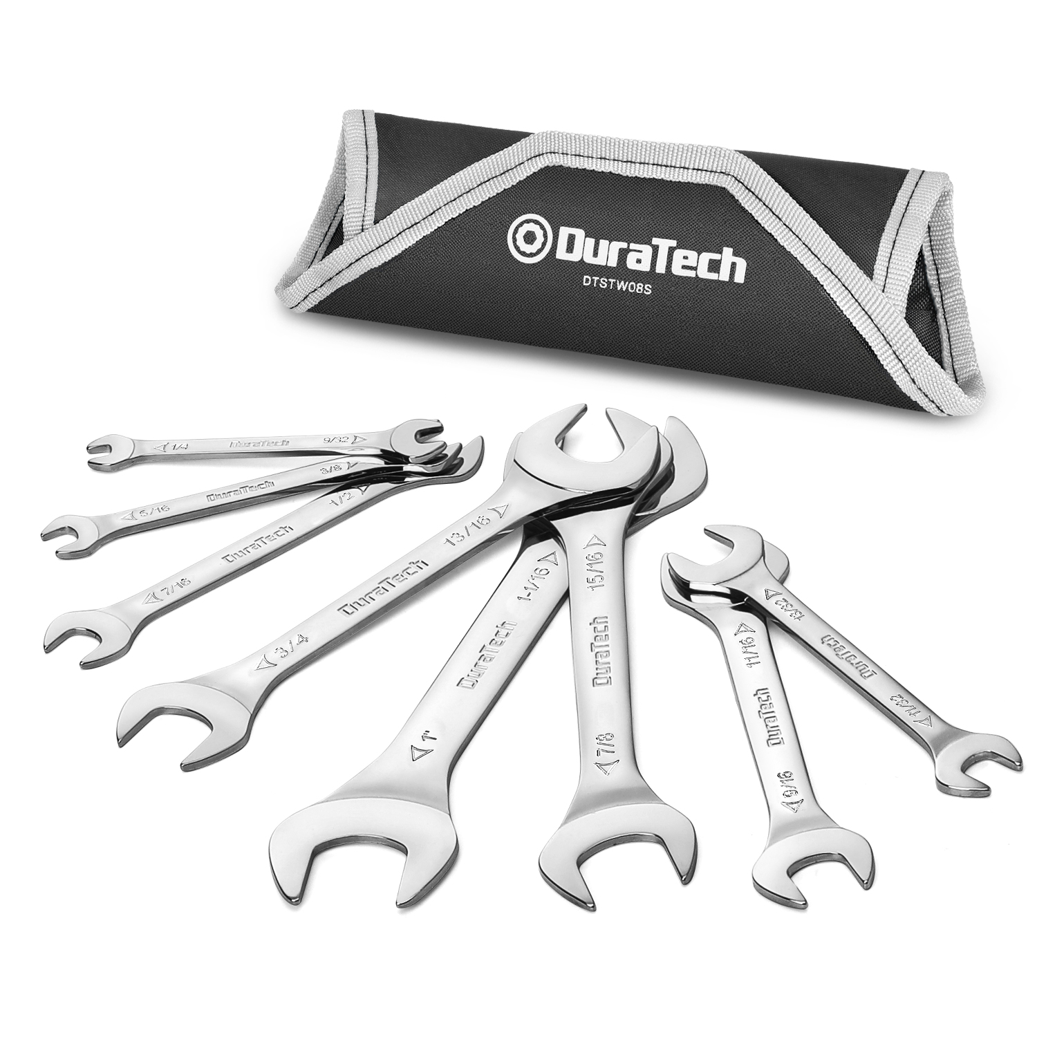 Super-Thin Open End Wrench Set, SAE, 8-Piece