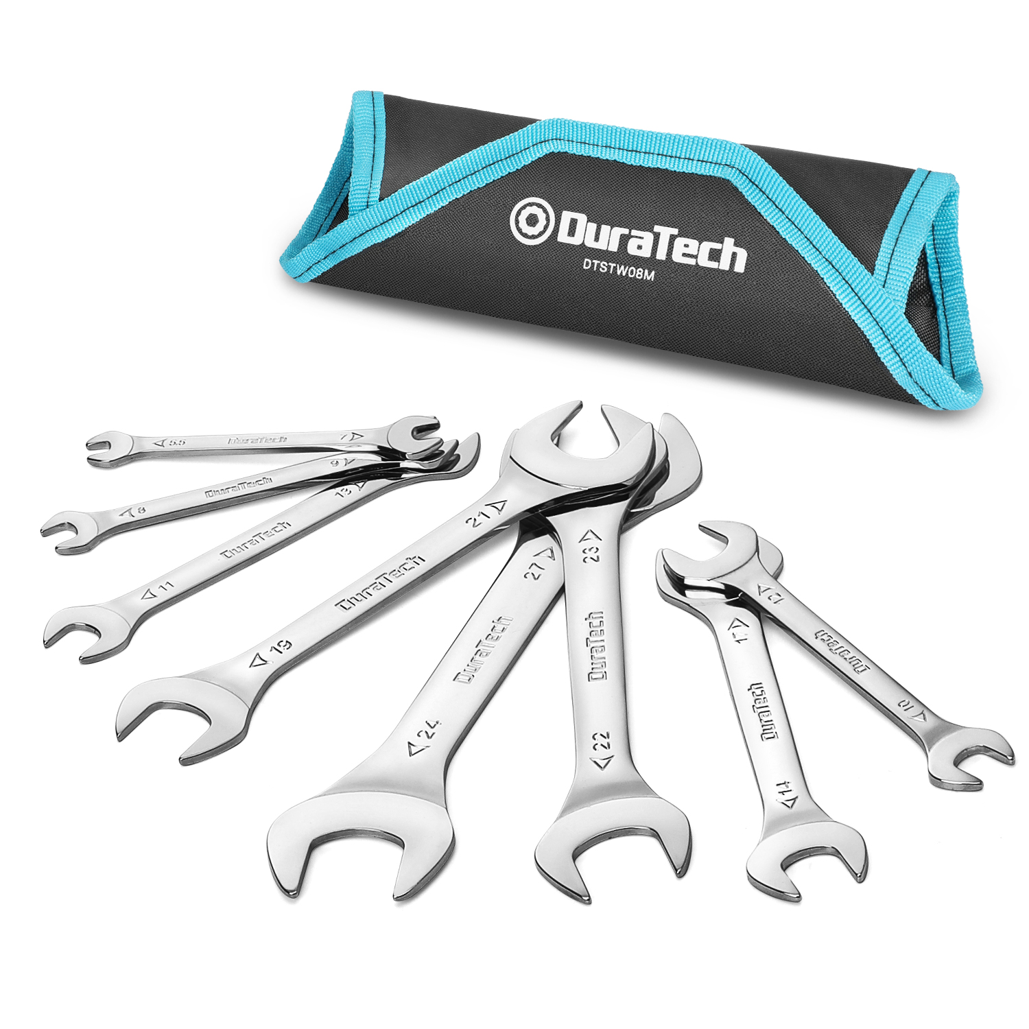 Super-Thin Open End Wrench Set, Metric, 8-Piece