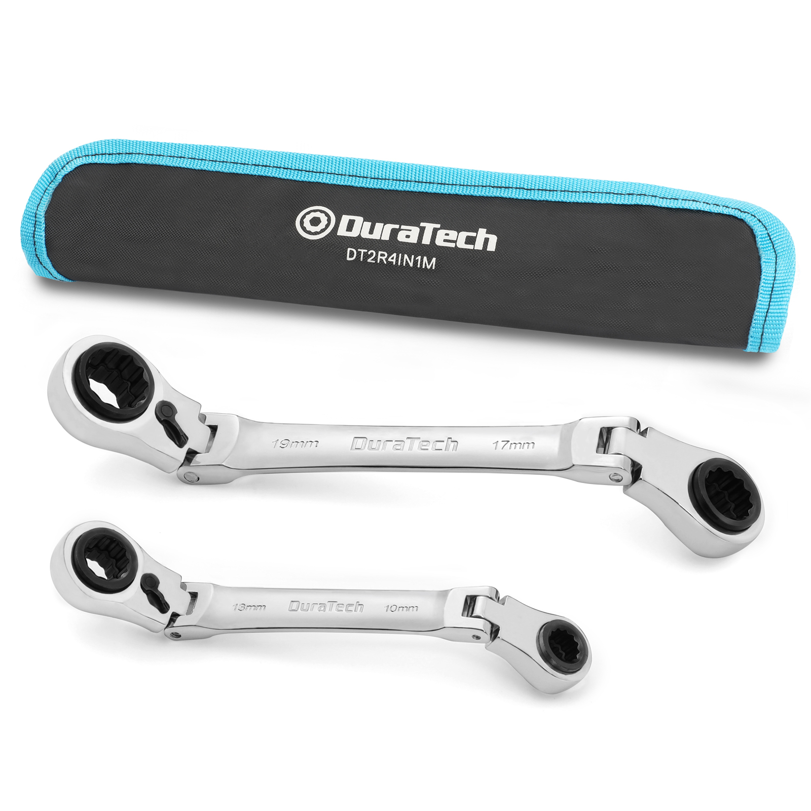 4-in-1 Ratcheting Box Wrench Set, Metric, 2-Piece