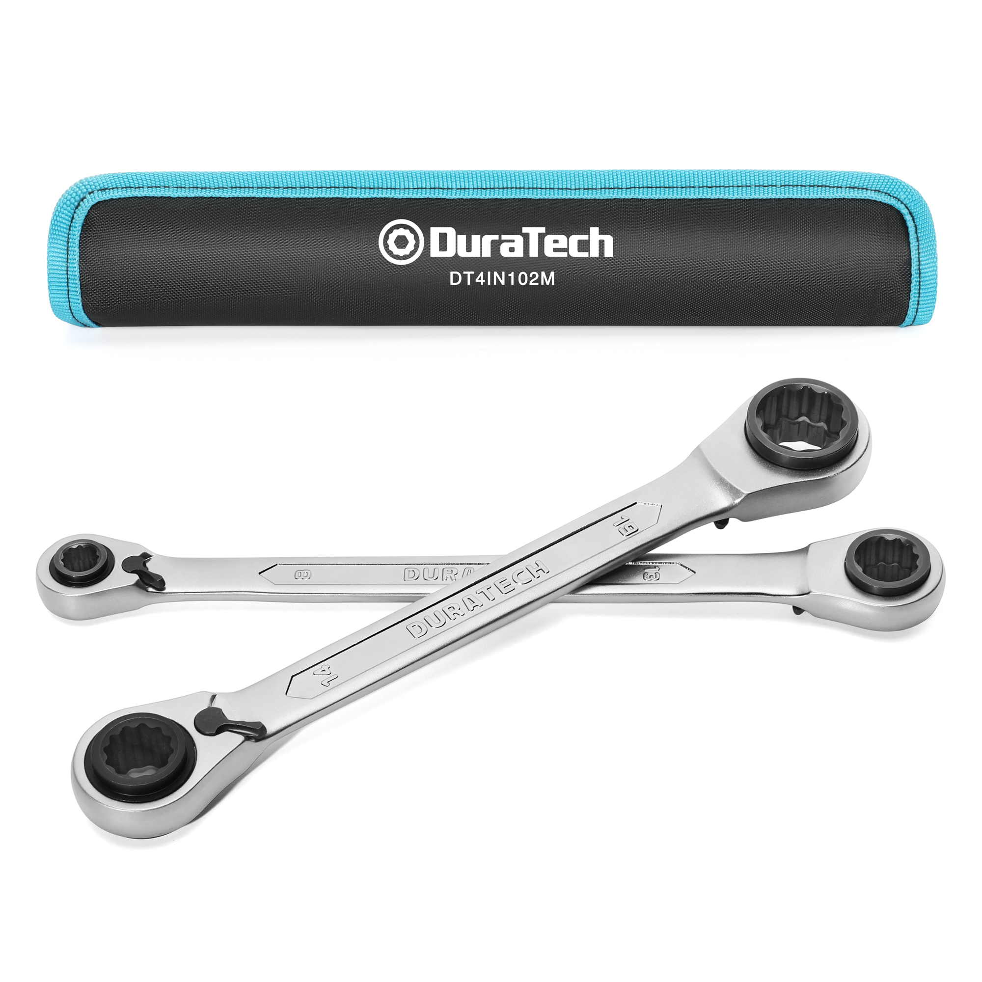 4-in-1 Reversible Ratcheting Box Wrench Set, Metric, 2-Piece