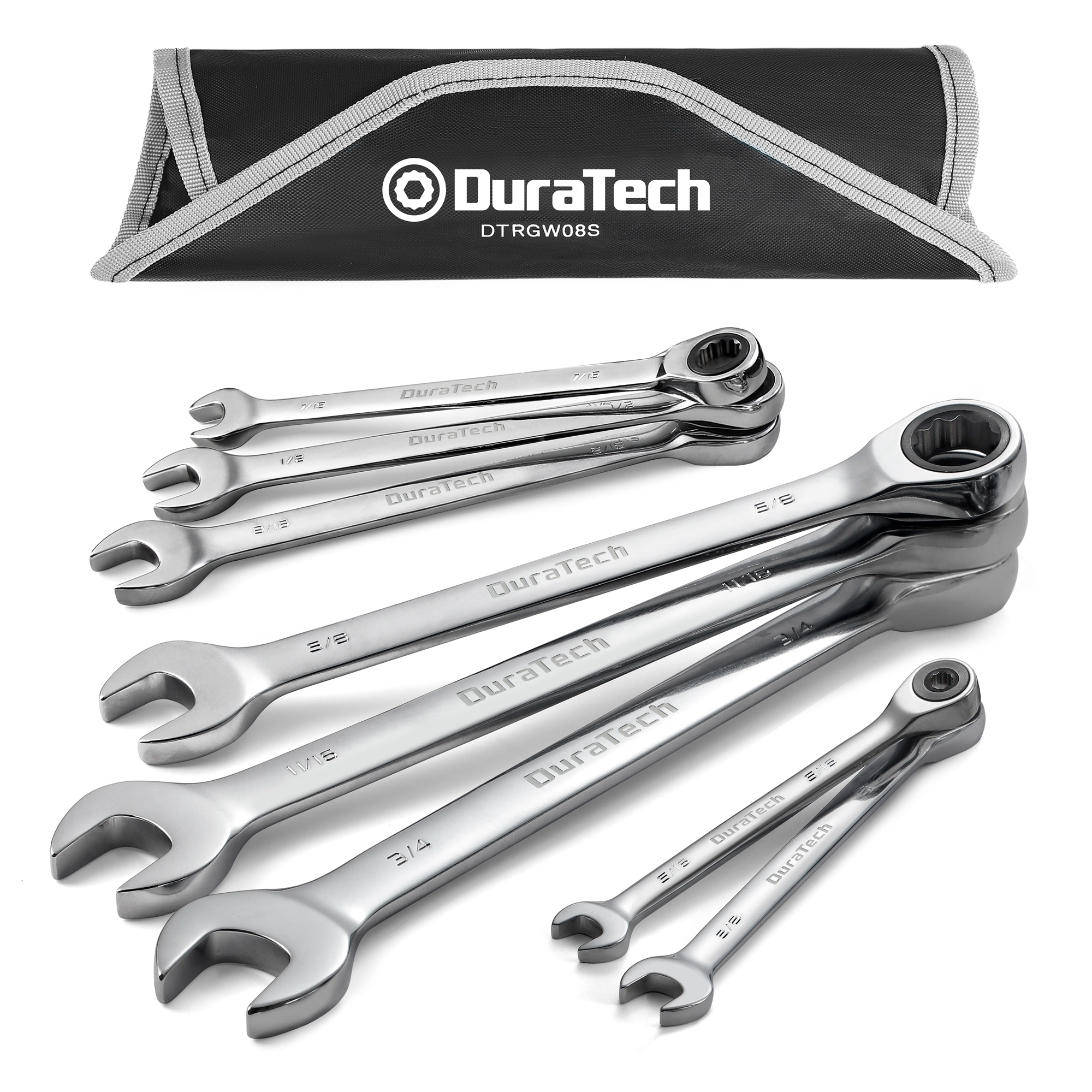 Ratcheting Combination Wrench Set, SAE