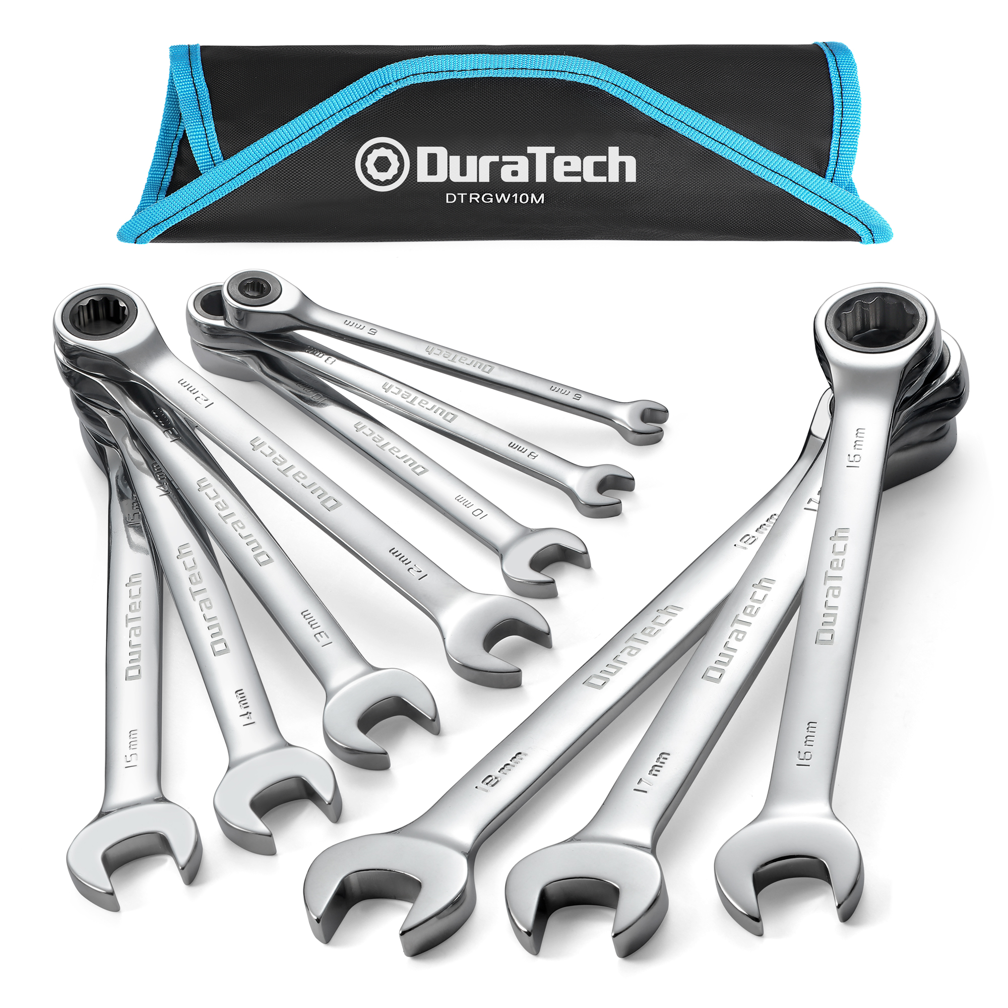 Ratcheting Combination Wrench Set, Metric