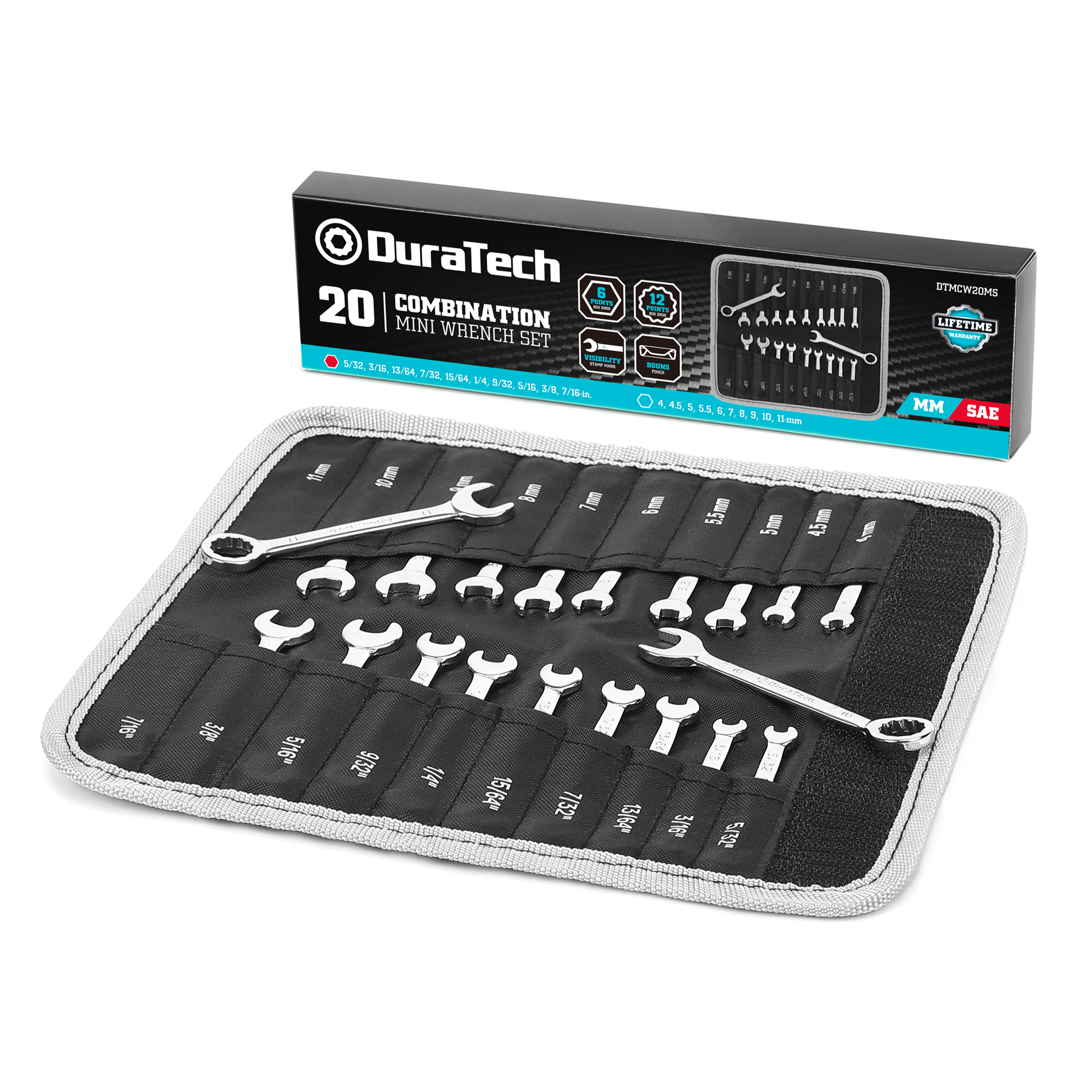 Midget Wrench Set, Mini Combination Wrench Set, Metric & SAE