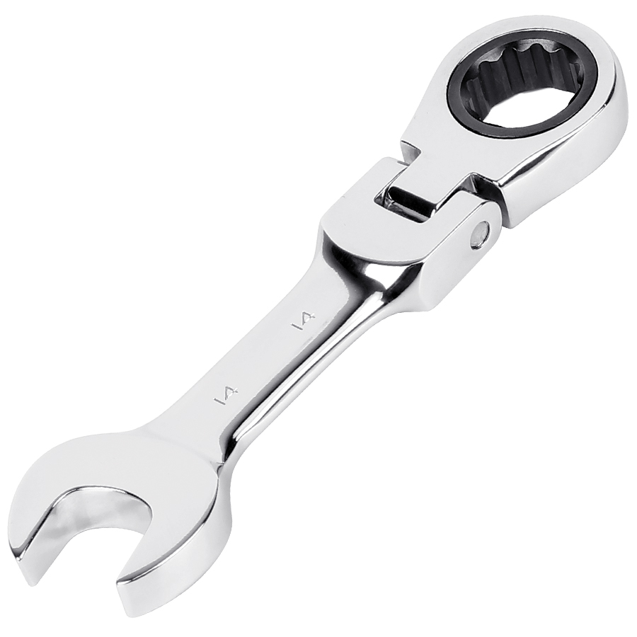 NON-REVERSIBLE STUBBY FLEXIBLE HEAD RATCHET SPANNERS
